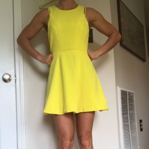 Lulus yellow skater dress!